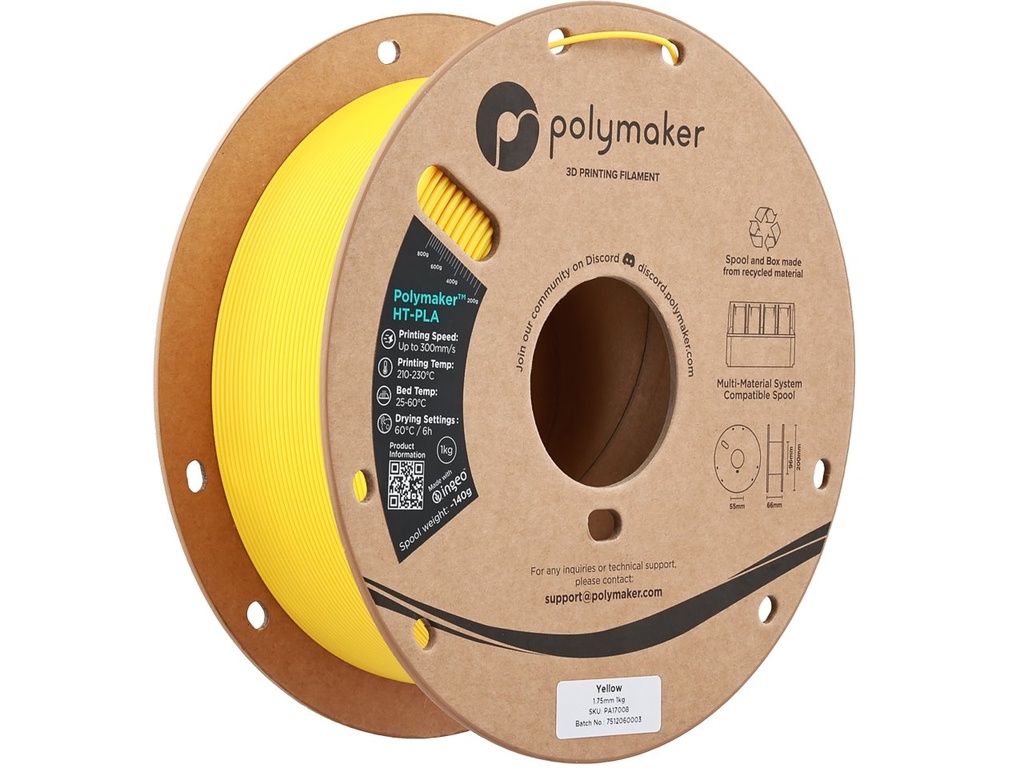 [109423440366] POLYMAKER HT-PLA 1,75mm YELLOW 1kg
