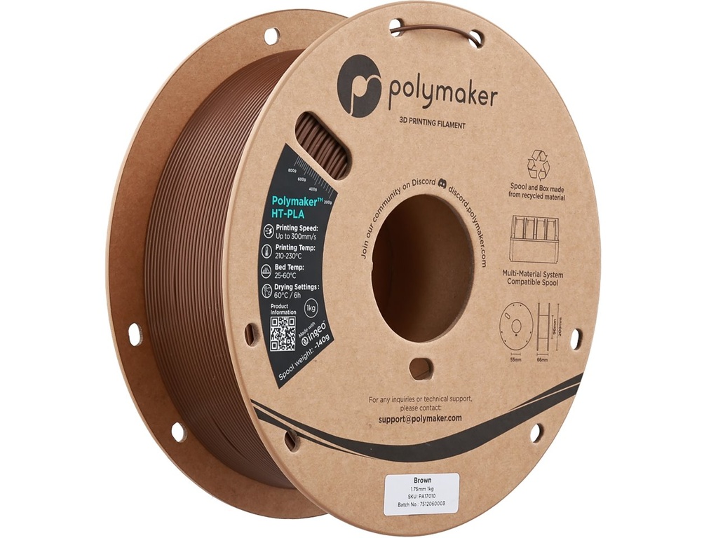 [109423440368] POLYMAKER HT-PLA 1,75mm BROWN 1kg