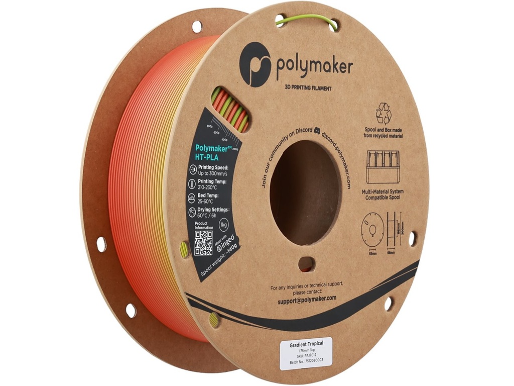 [109423440370] POLYMAKER HT-PLA 1,75mm GRADIENT TROPICAL 1kg