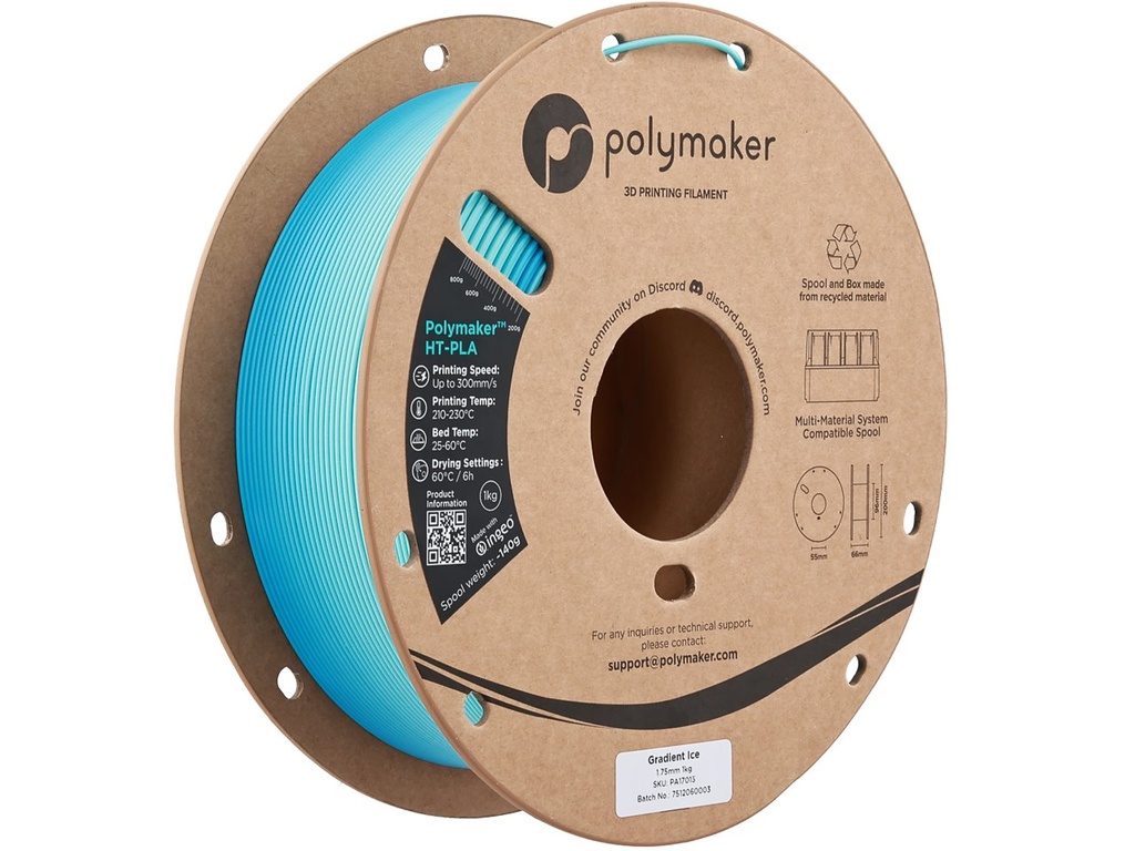 [109423440371] POLYMAKER HT-PLA 1,75mm GRADIENT ICE 1kg