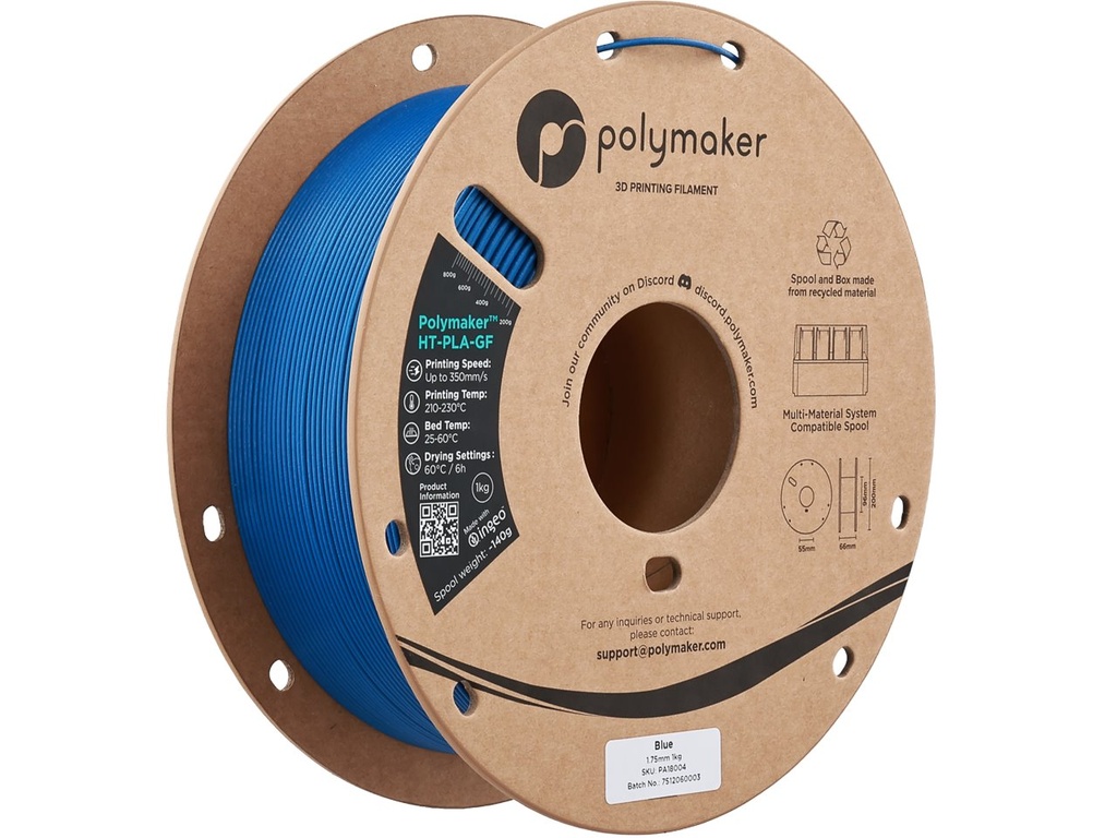 [109423440376] POLYMAKER HT-PLA-GF 1,75mm BLUE 1kg