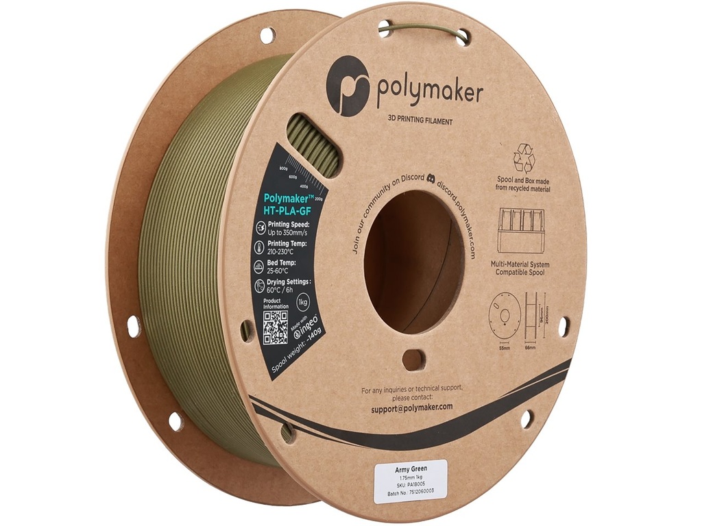 POLYMAKER HT-PLA-GF 1,75mm ARMY GREEN 1kg
