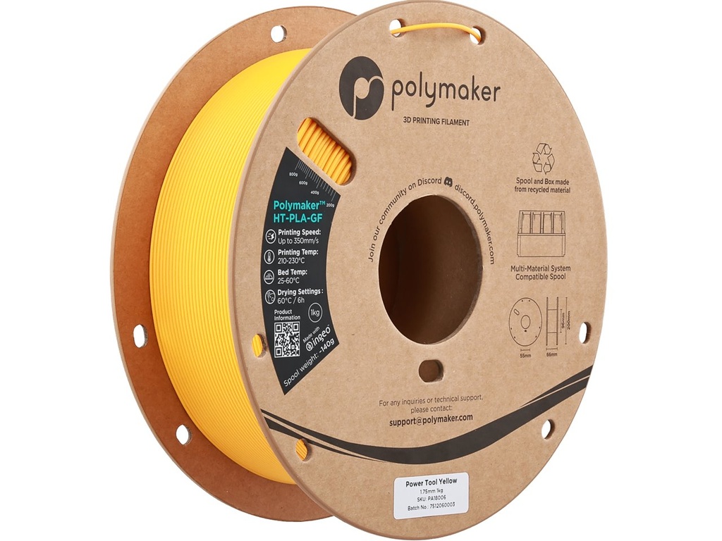 [109423440378] POLYMAKER HT-PLA-GF 1,75mm POWER TOOL YELLOW 1kg
