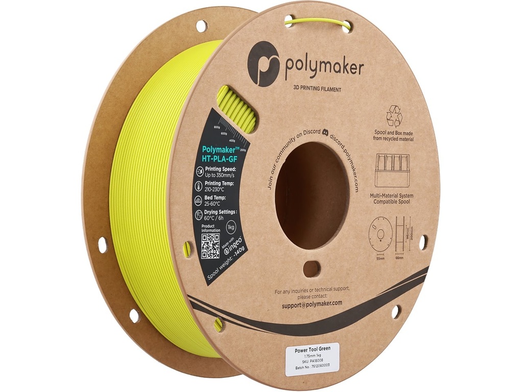 POLYMAKER HT-PLA-GF 1,75mm POWER TOOL GREEN 1kg