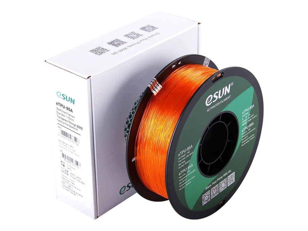 [109866440069] ESUN ETPU-95A 1,75mm CLEAR ORANGE 1kg