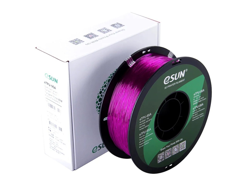 [109866440070] ESUN ETPU-95A 1,75mm CLEAR PURPLE 1kg