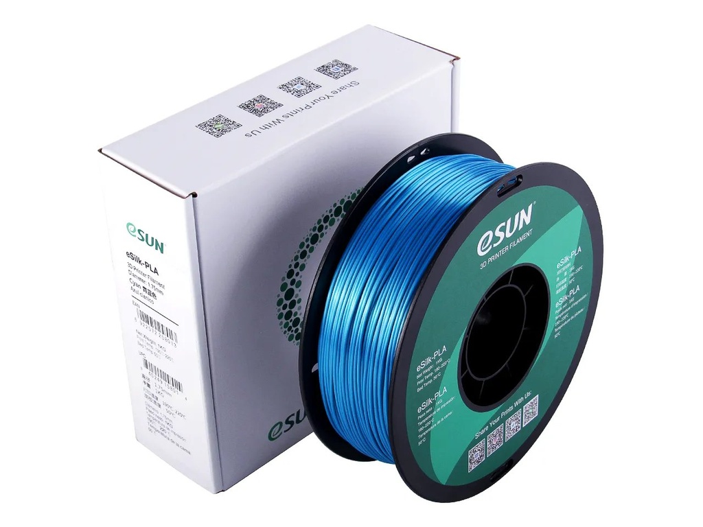 [109866440071] ESUN ESILK-PLA 1,75mm CYAN 1kg