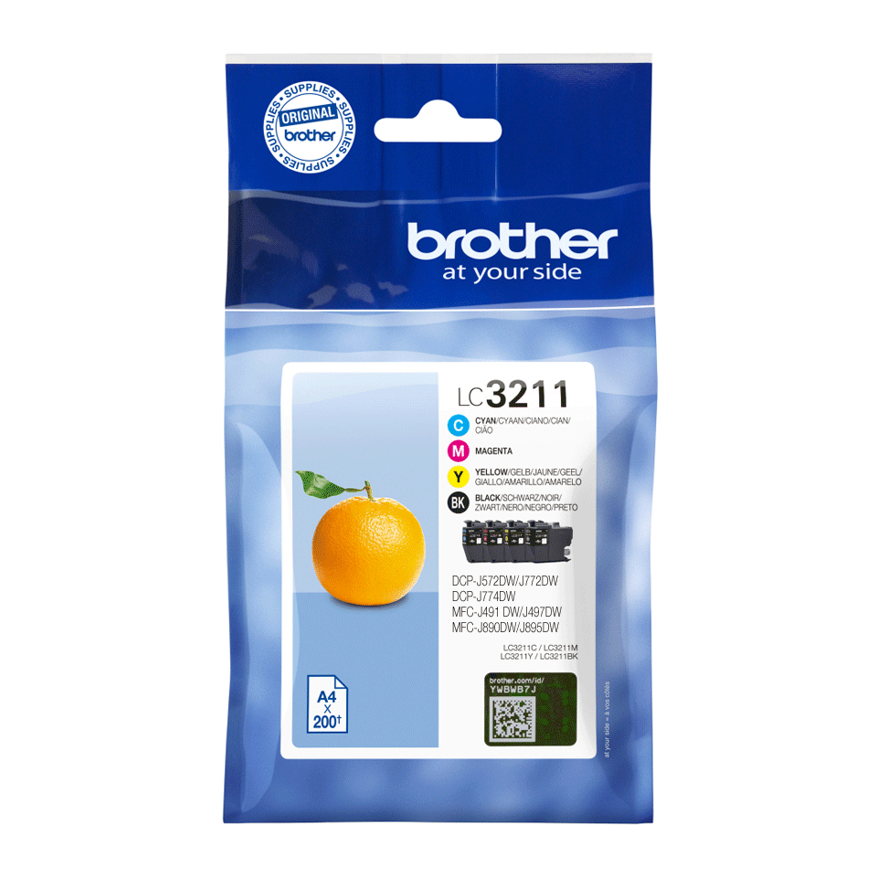 [170005440325] Brother LC3211VAL inktcartridge 4 stuk(s) Origineel Normaal rendement Zwart, Cyaan, Magenta, Geel