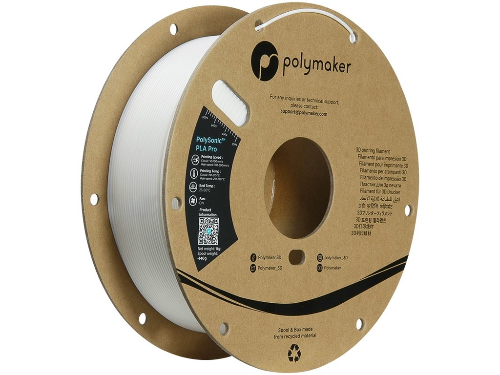 POLYMAKER PLA PRO HS TOUGH 1,75mm WHITE 1kg