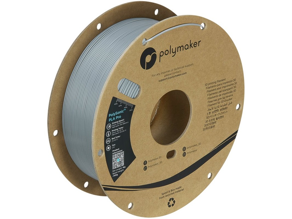 [109423440398] POLYMAKER PLA PRO HS TOUGH 1,75mm GREY 1kg