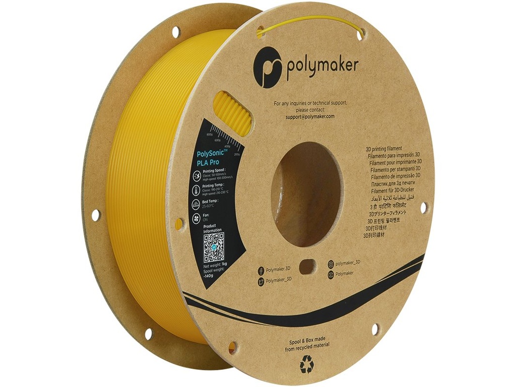 [109423440401] POLYMAKER PLA PRO HS TOUGH 1,75mm YELLOW 1kg