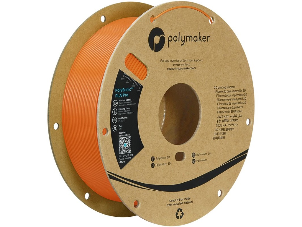 [109423440402] POLYMAKER PLA PRO HS TOUGH 1,75mm ORANGE 1kg