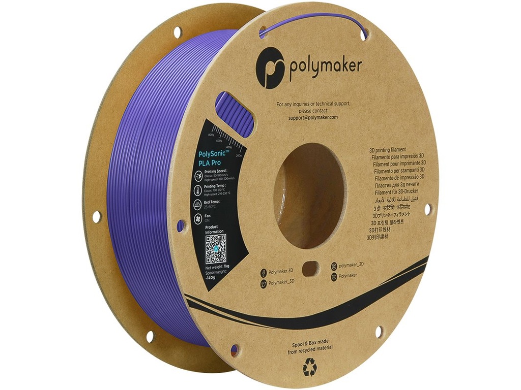 [109423440403] POLYMAKER PLA PRO HS TOUGH 1,75mm PURPLE 1kg