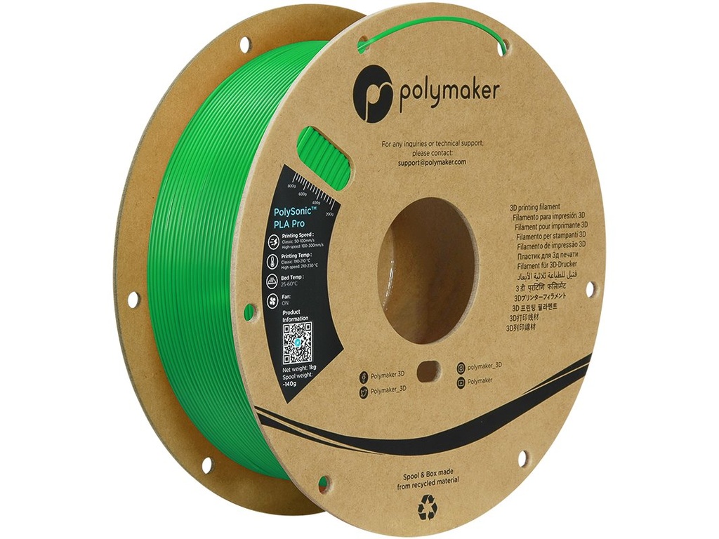 POLYMAKER PLA PRO HS TOUGH 1,75mm GREEN 1kg