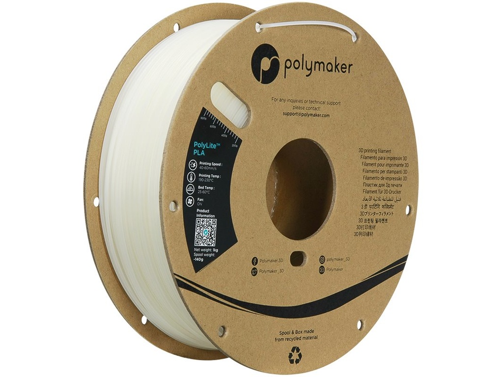 POLYMAKER PLA 1,75mm NATURAL 1kg