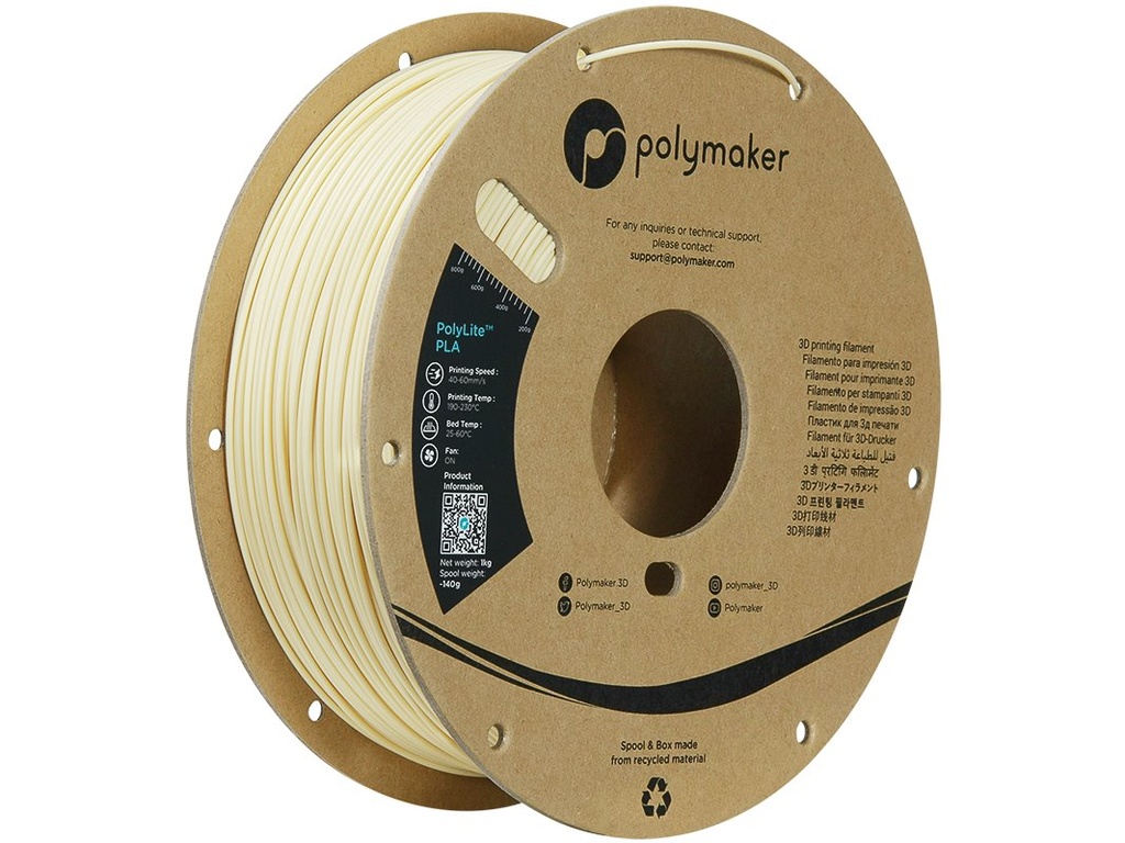[109423440409] POLYMAKER PLA 1,75mm CREAM 1kg