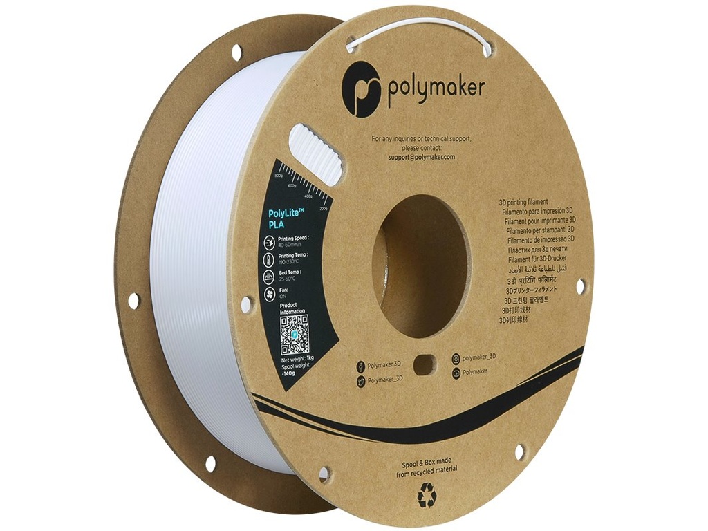 POLYMAKER PLA 1,75mm COLD WHITE 1kg