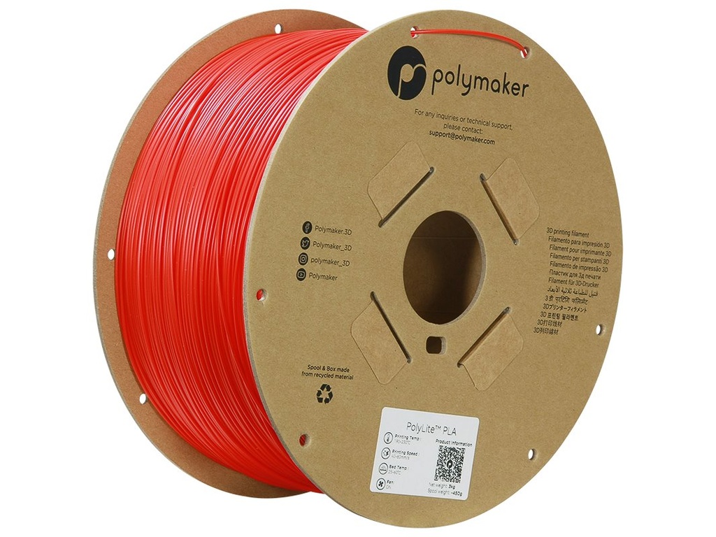 [109423440420] POLYMAKER PLA 1,75mm RED 3kg