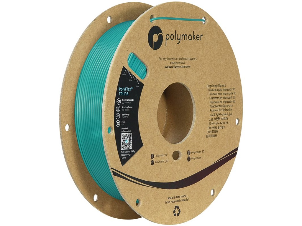 POLYMAKER TPU-95A 1,75mm TEAL 0,75kg