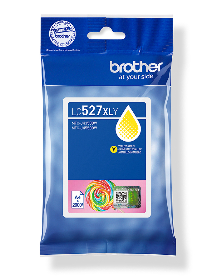 [170005440349] Brother LC527XLY inktcartridge 1 stuk(s) Origineel Hoog (XL) rendement Geel