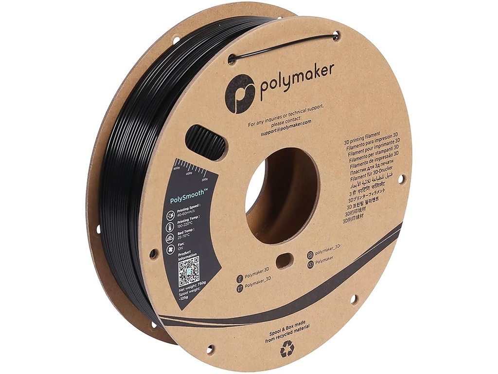 [109423440342] POLYMAKER PVB 1,75mm BLACK 0,75kg