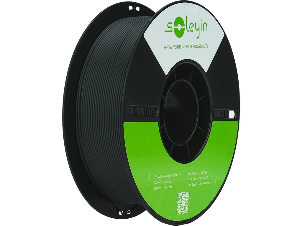 CREALITY SOLEYIN ULTRA PLA 1,75mm MATTE BLACK 1kg