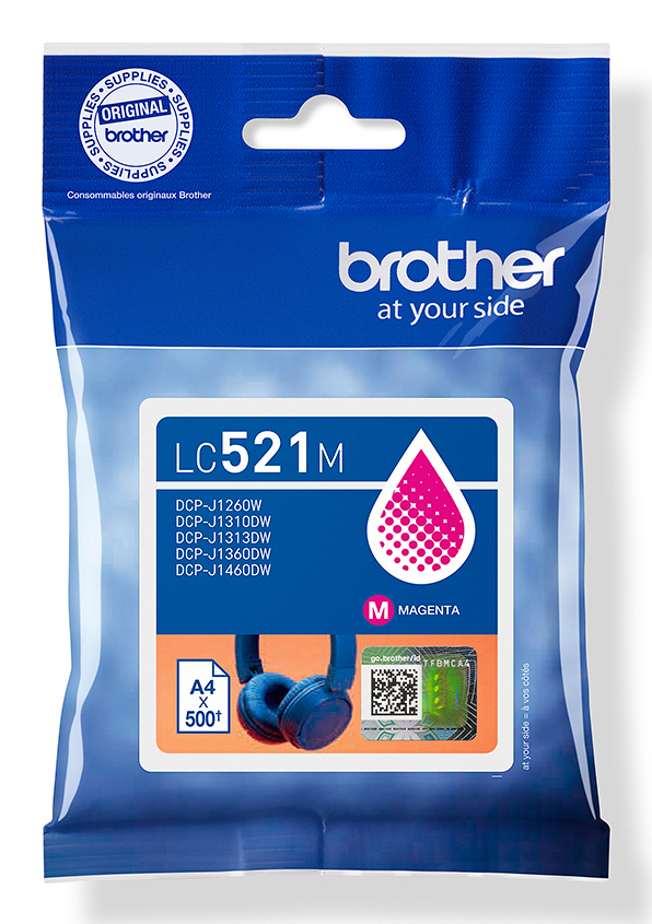 [170005440335] Brother LC521M inktcartridge 1 stuk(s) Origineel Magenta