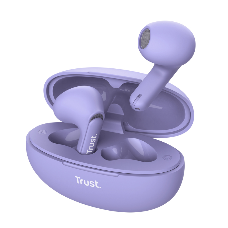 [410545440828] Trust Yavi Headset True Wireless Stereo (TWS) In-ear Oproepen/muziek USB Type-C Bluetooth Paars