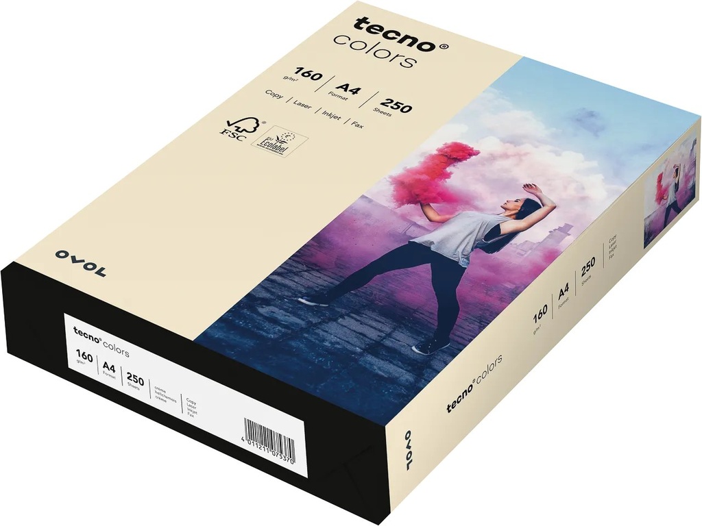 [800848440019] OVOL TECNO COLORS HELLCHAMOIS COPIER PAPER A4