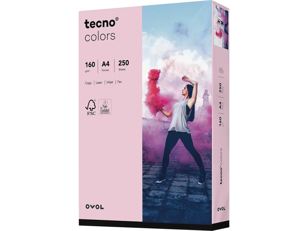 [800848440020] OVOL TECNO COLORS HELLROSA COPIER PAPER A4