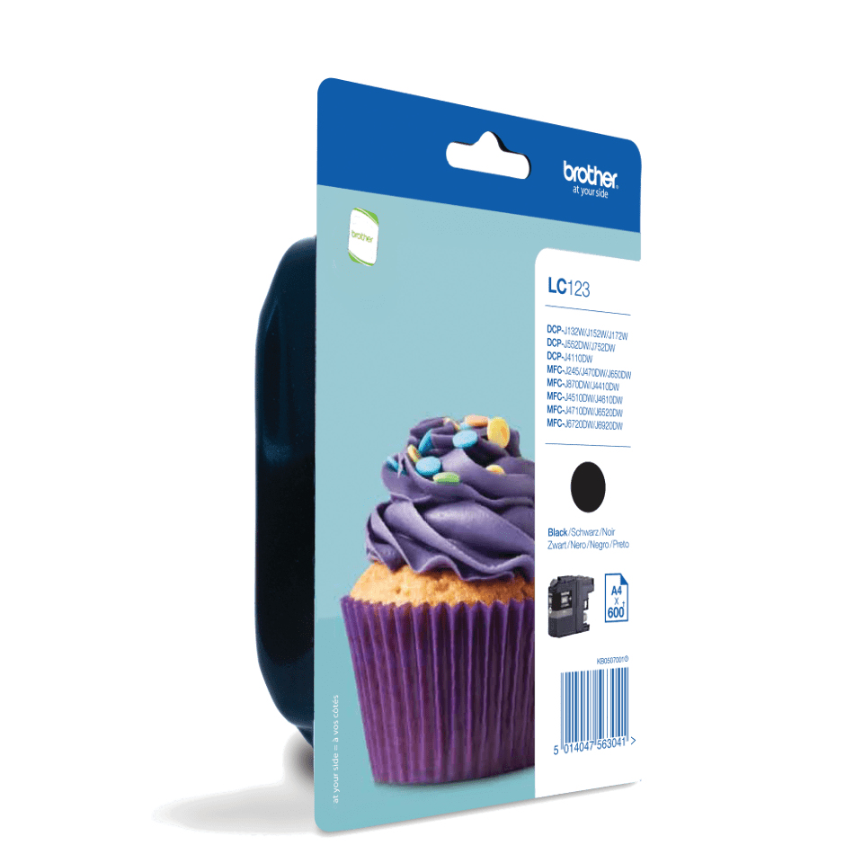 [170005440327] Brother LC123BKBP inktcartridge 1 stuk(s) Origineel Zwart