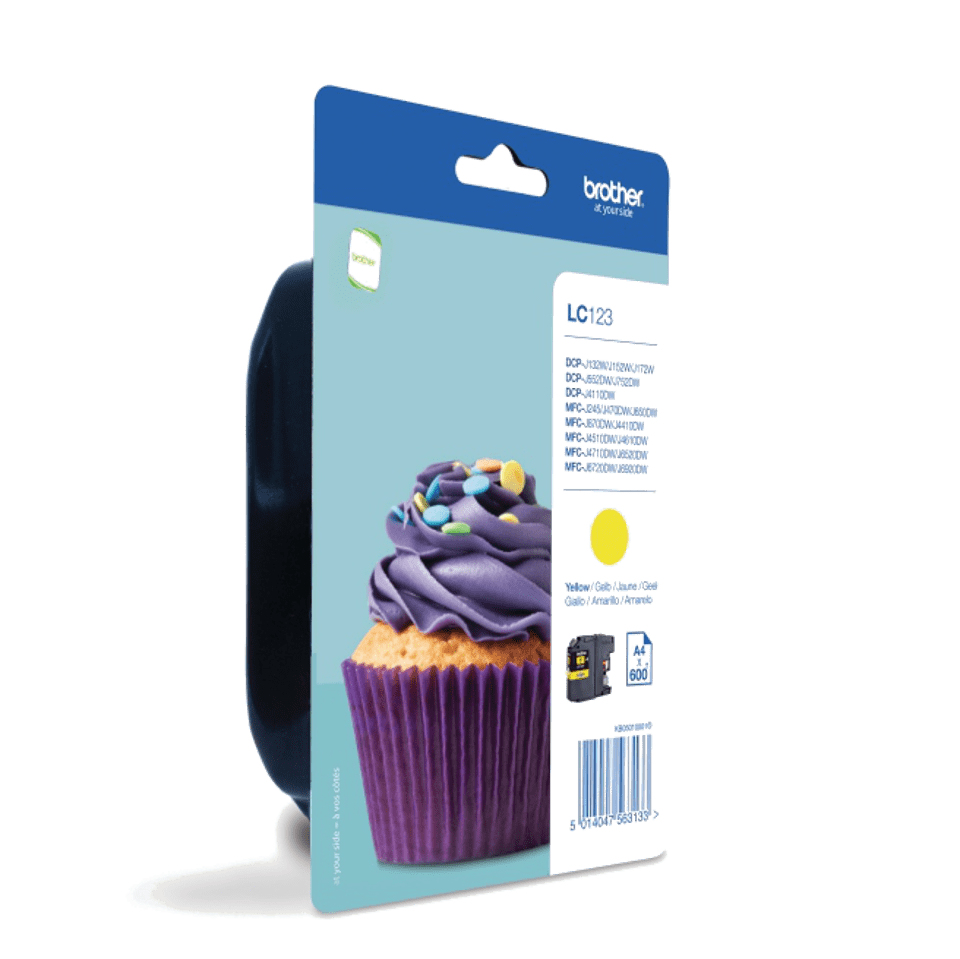 [170005440338] Brother LC123YBP inktcartridge 1 stuk(s) Origineel Geel