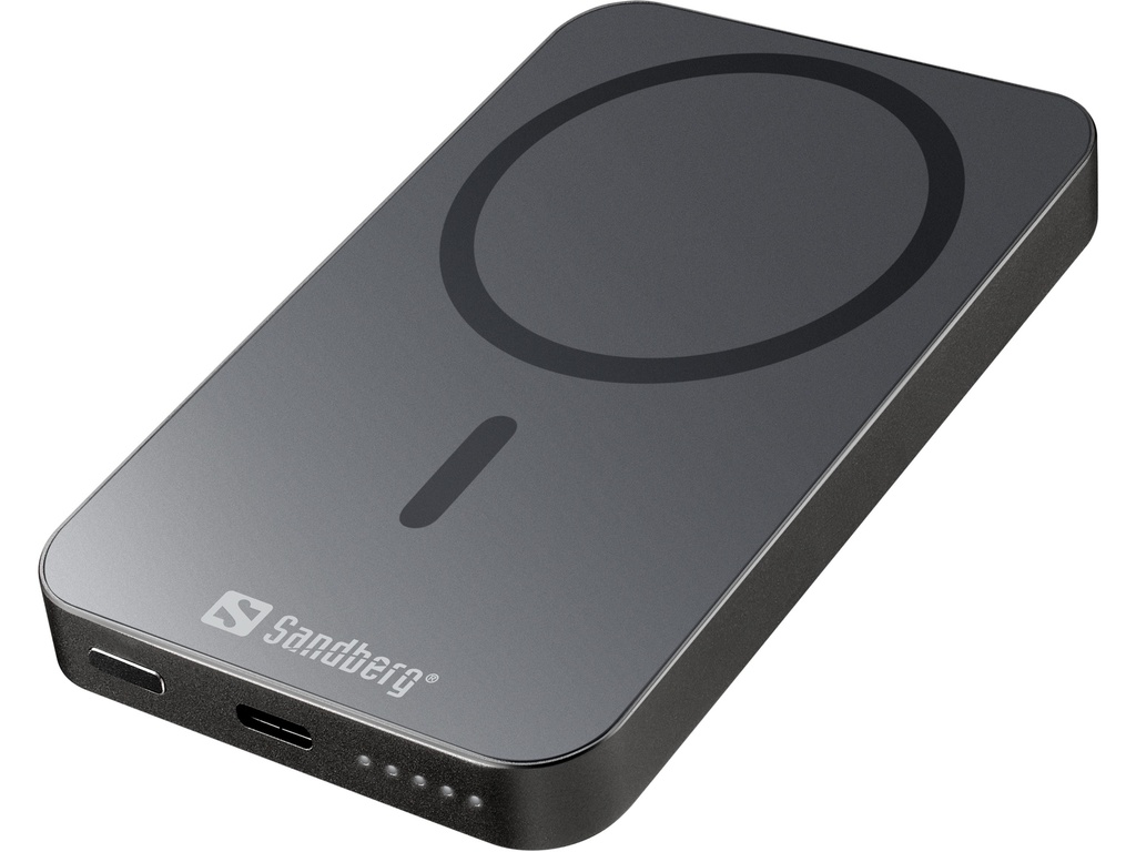 [500811440053] Sandberg Mag Wireless Powerbank 5000 ALU