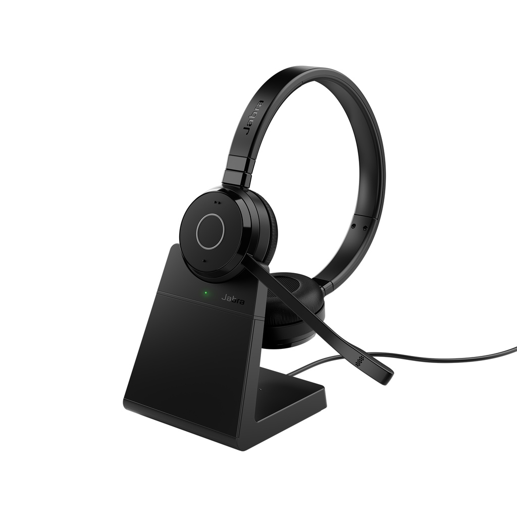 [410816440246] Jabra Evolve 65 TE Headset Bedraad en draadloos Hoofdband Kantoor/callcenter USB Type-A Bluetooth Oplaadhouder Zwart