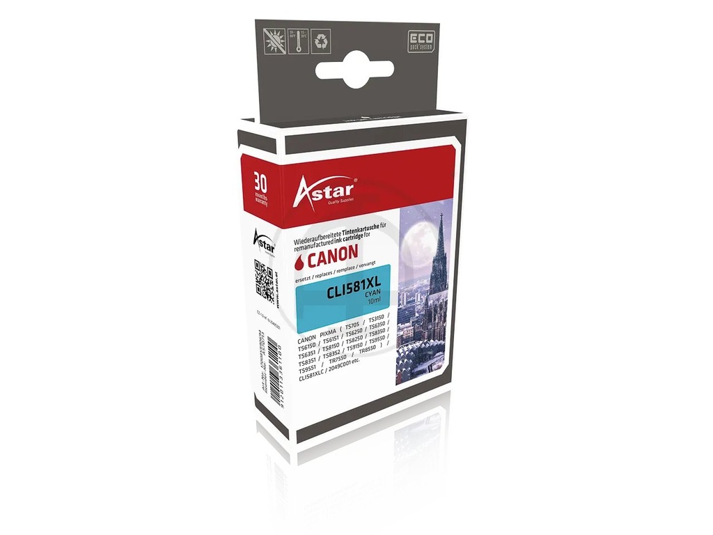 [170085990694] ASTAR AS70713 ASTAR CANON CLI581XL TS ink cyan