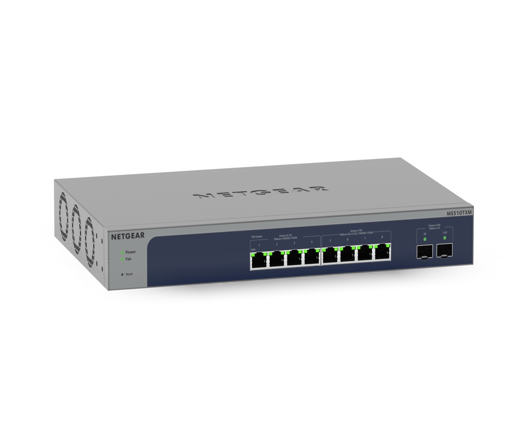 [415853440115] NETGEAR MS510TXM netwerk-switch Managed L2/L3/L4 10G Ethernet (100/1000/10000) Grijs, Blauw
