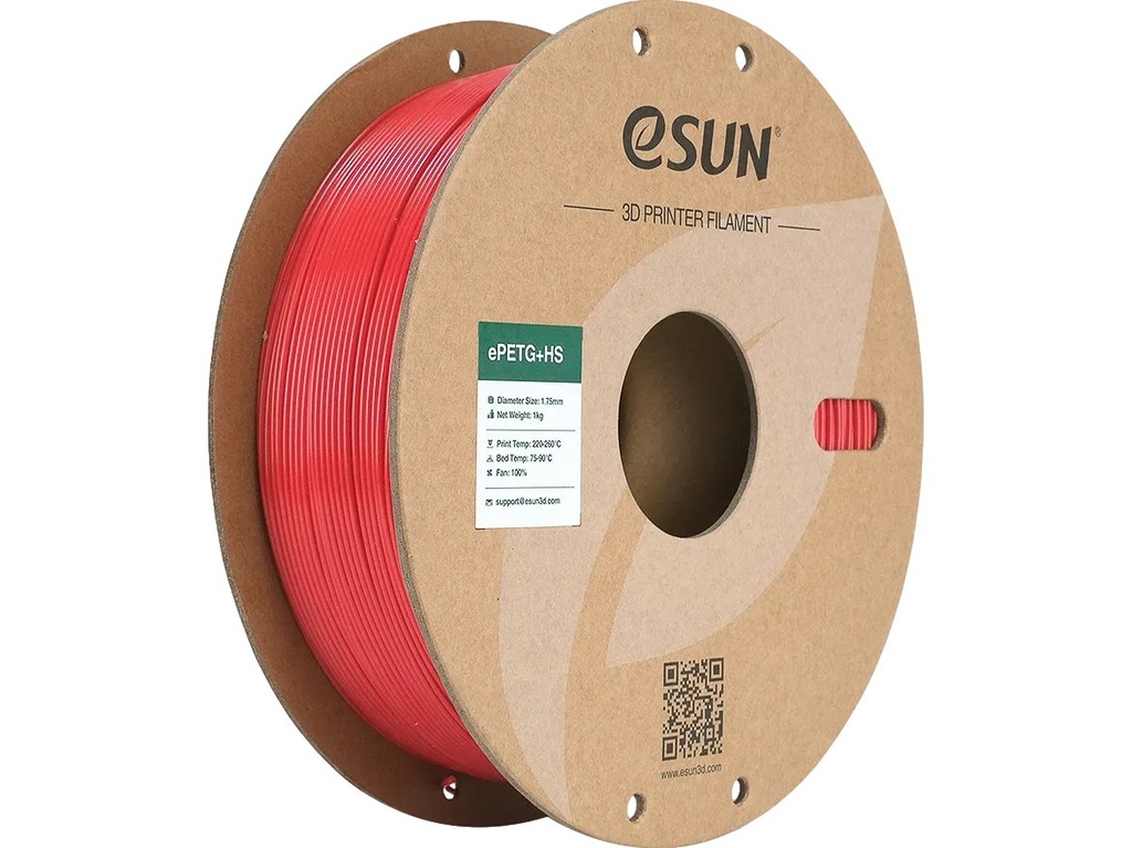 [109866440253] ESUN EPETG+HS 1,75mm SOLID RED 1kg