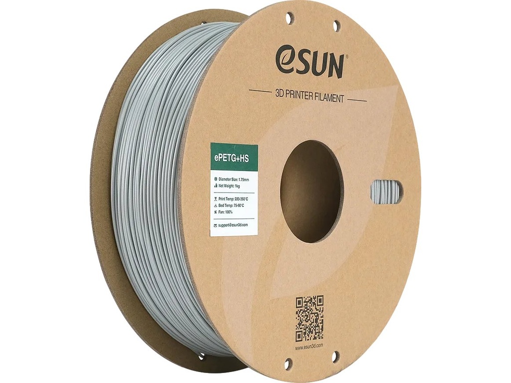 [109866440254] ESUN EPETG+HS 1,75mm SOLID SILVER 1kg
