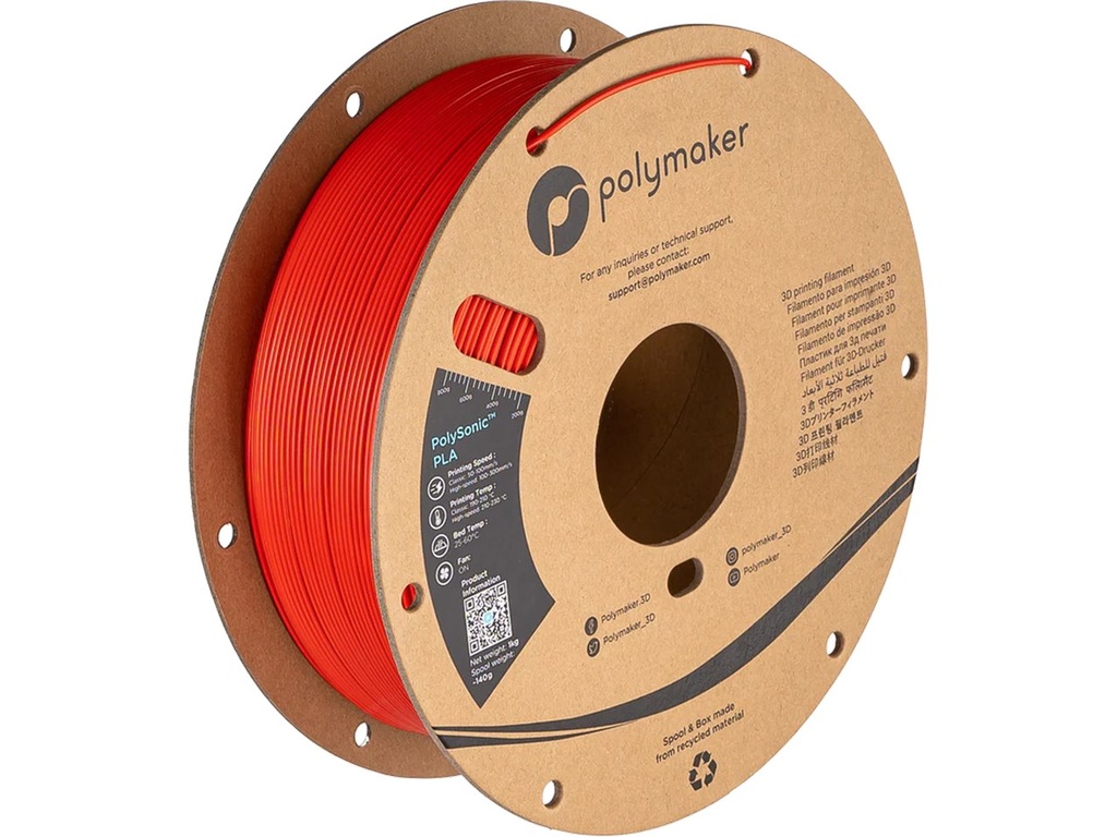 [109423440390] POLYMAKER PLA HS PLA 1,75mm RED 1kg