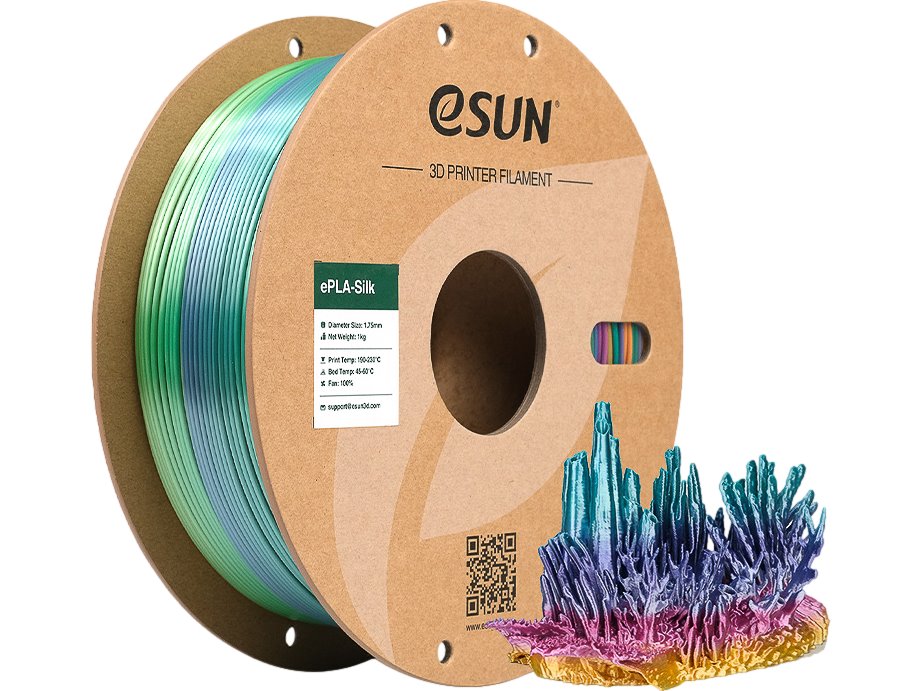 [109866440285] ESUN EPLA-SILK 1,75mm CORAL 1kg