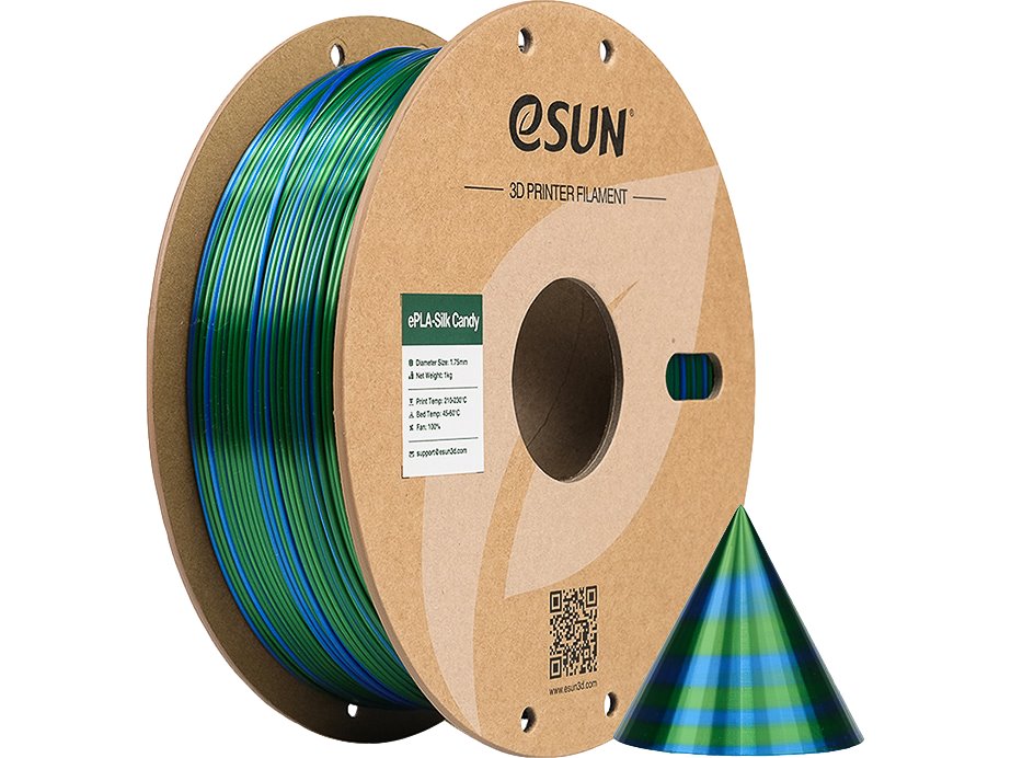[109866440289] ESUN EPLA-SILK CANDY 1,75mm BLUE GREEN 1kg