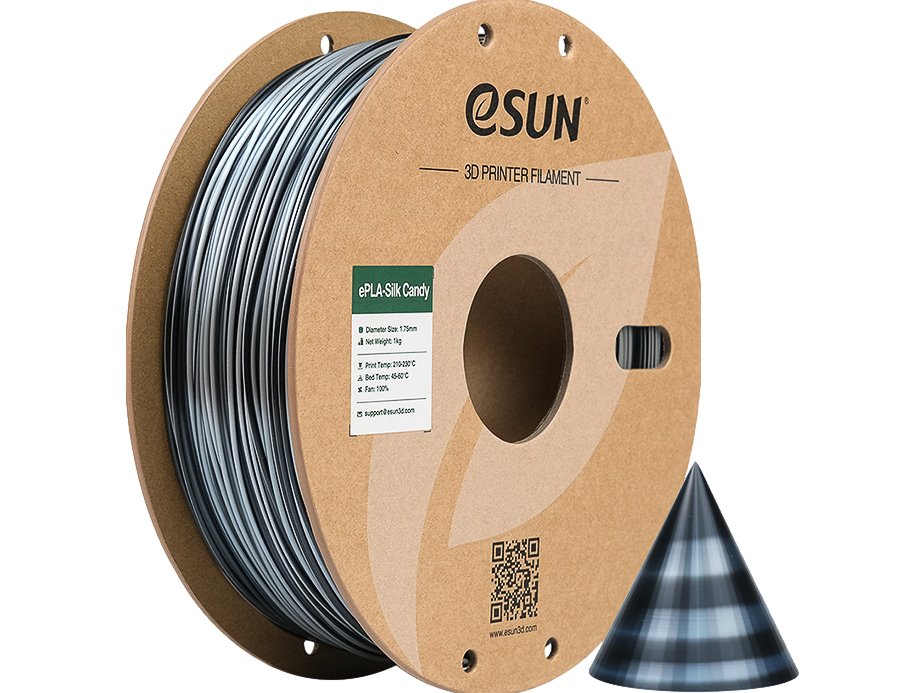 ESUN EPLA-SILK CANDY 1,75mm SILVER BLACK 1kg