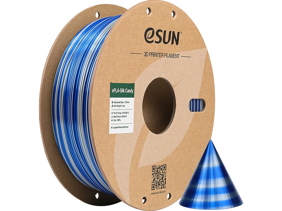[109866440291] ESUN EPLA-SILK CANDY 1,75mm SILVER BLUE 1kg