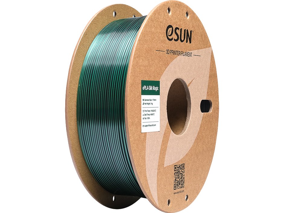 ESUN EPLA-SILK MAGIC 1,75mm BLACK GREEN 1kg