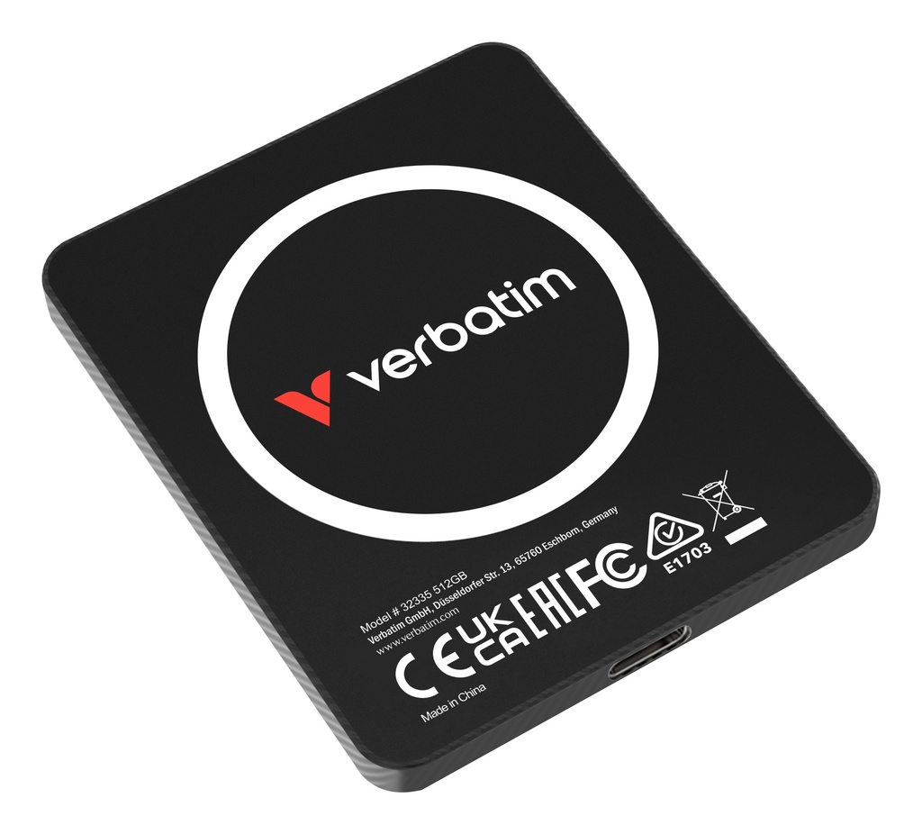 Verbatim SnapBack Ultra Slim SSD 512GB USB Type-C USB 3.2 Gen 2x2 Zwart