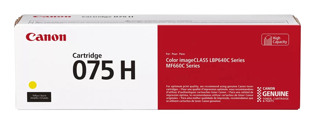 [120008440349] Canon 075 H tonercartridge 1 stuk(s) Origineel Geel