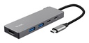 Trust 26062 interface hub USB Type-C Grijs