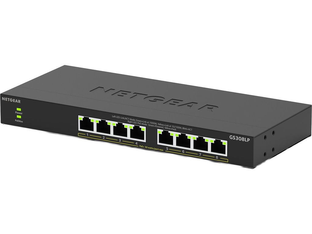 [415853440122] NETGEAR NETGEAR GS308LP-100EUS GIGABIT SWITCH