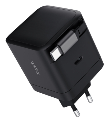 [500545440070] Trust Maxo Intrekbare USB-C-PD-oplader van 65 W