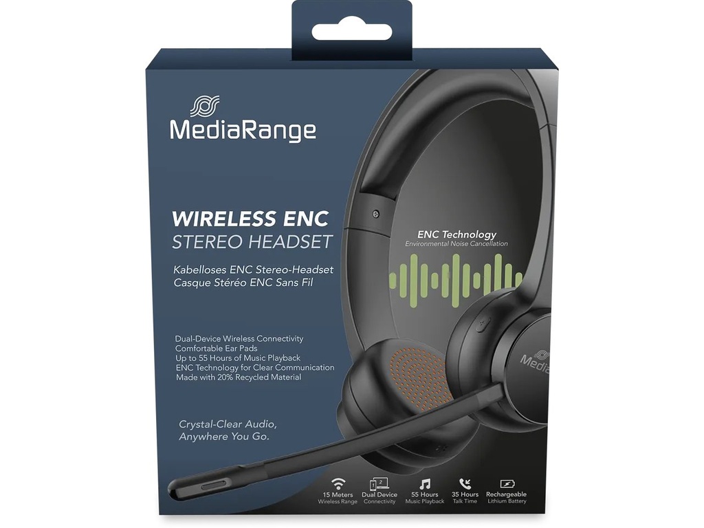 MEDIARANGE MROS307 MEDIARANGE Headset ENC wireless